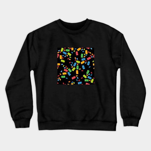 Colorful Gummy Bears Pattern Crewneck Sweatshirt by XOOXOO